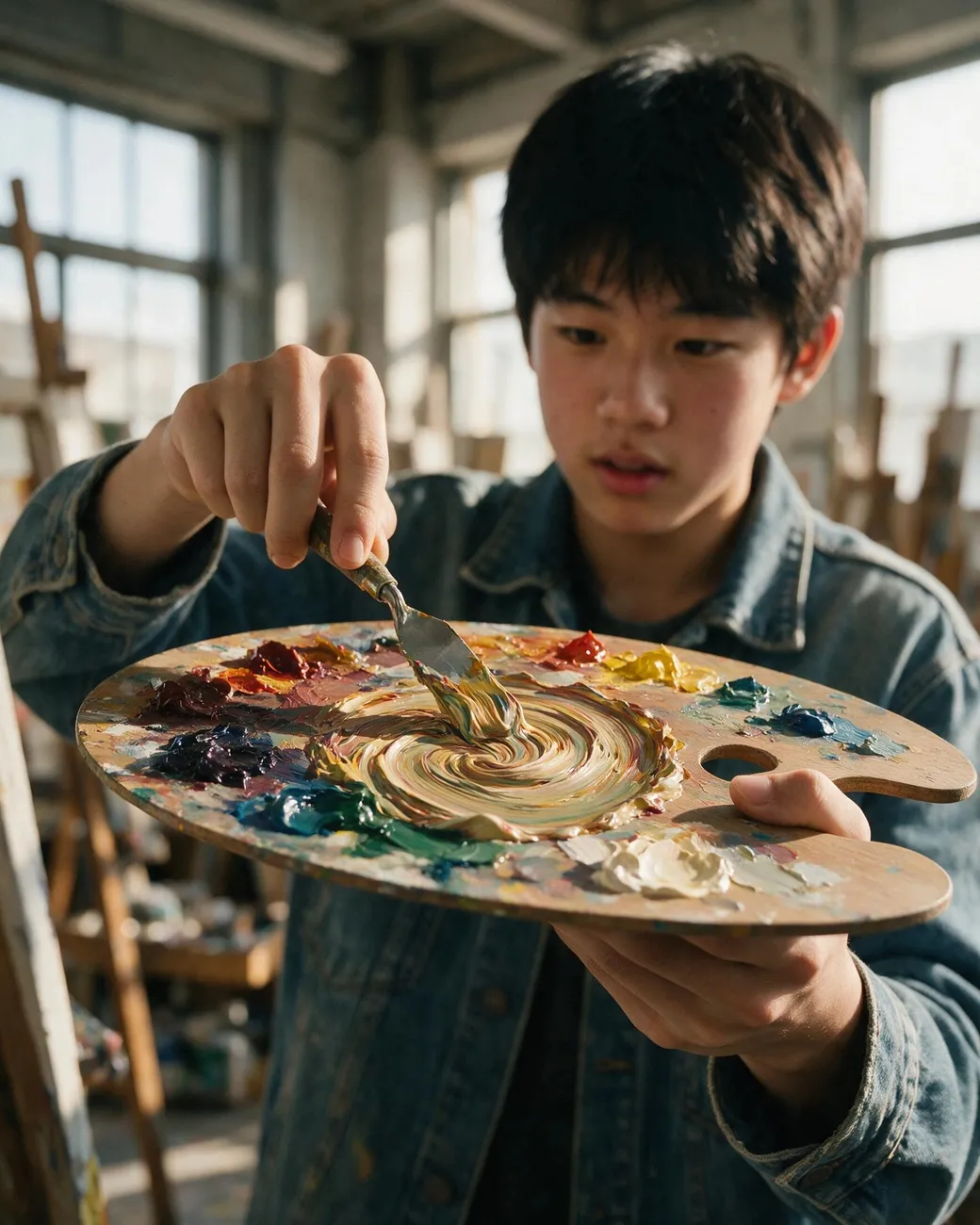 Palette close-up