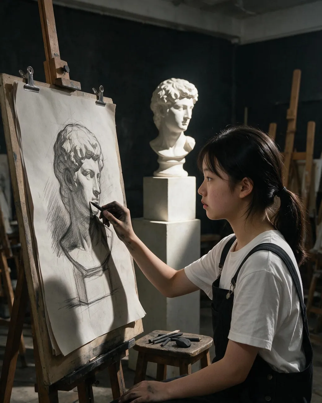 Plaster drawing