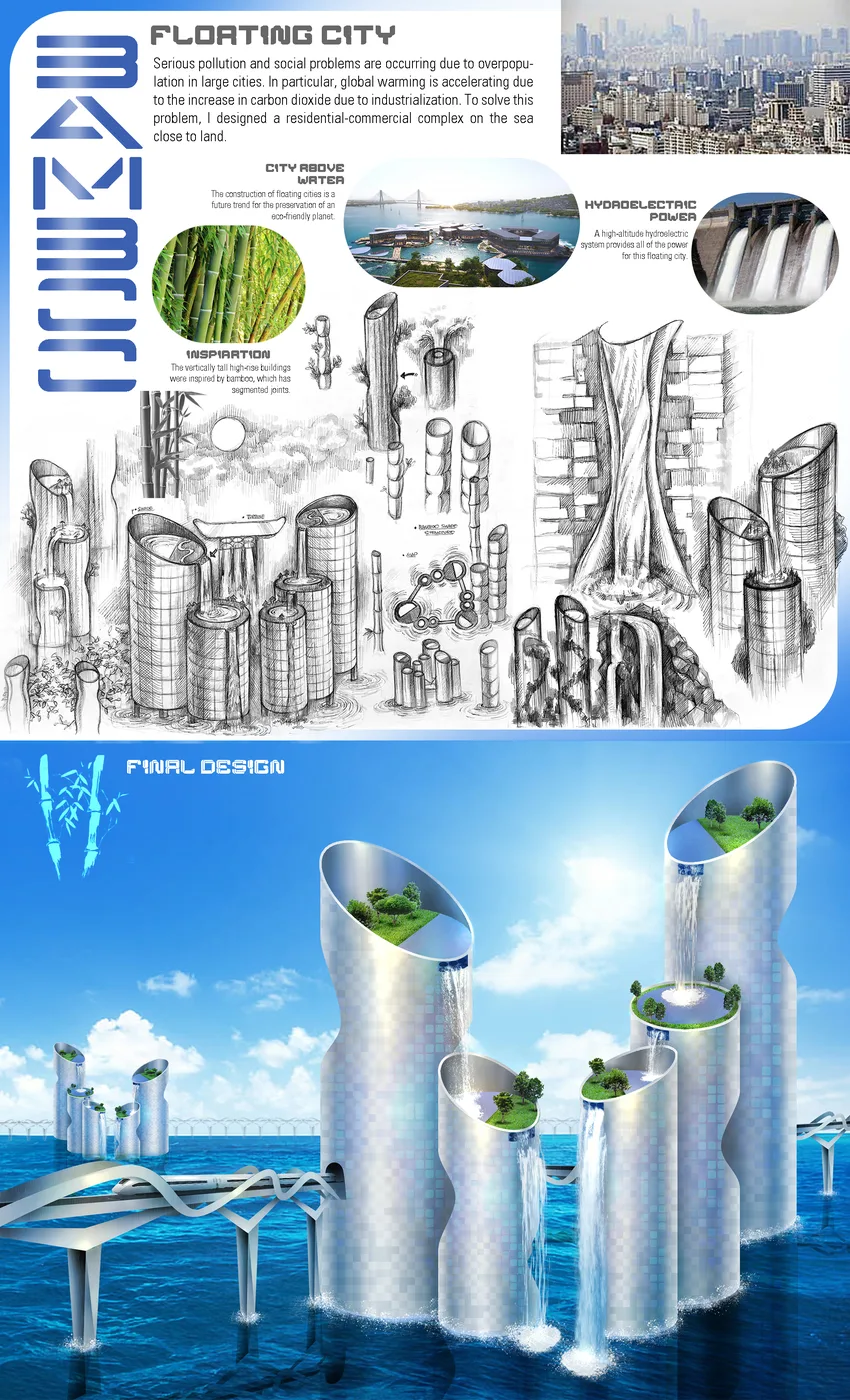 Bamboo floating city