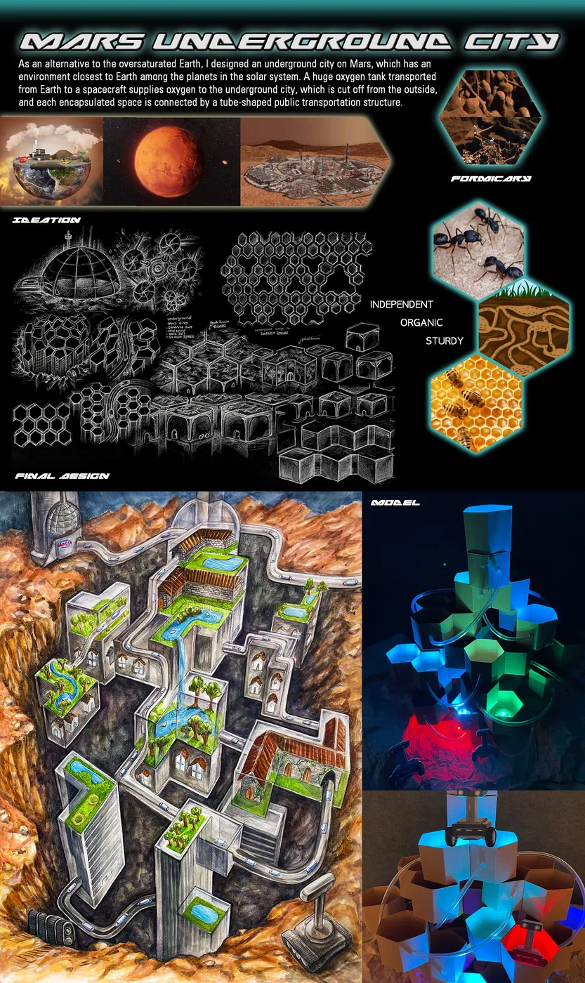 Mars underground city